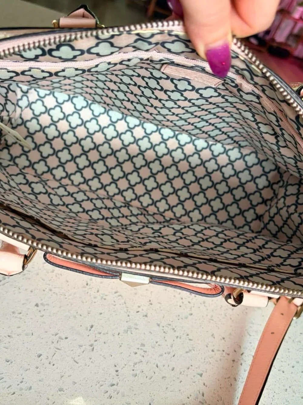 Kate Spade New York Blush Pink Bow Satchel Crossbody Purse